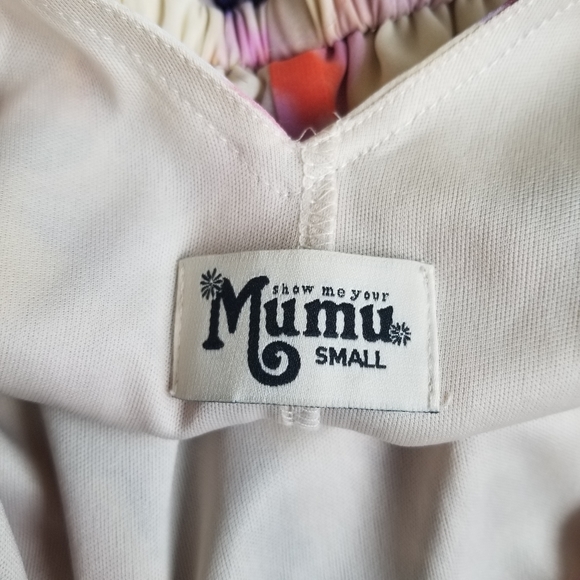 🌸 Show Me Your MuMu Kendall Maxi Dress in Abers Barbers Slit Size Small - Picture 6 of 8